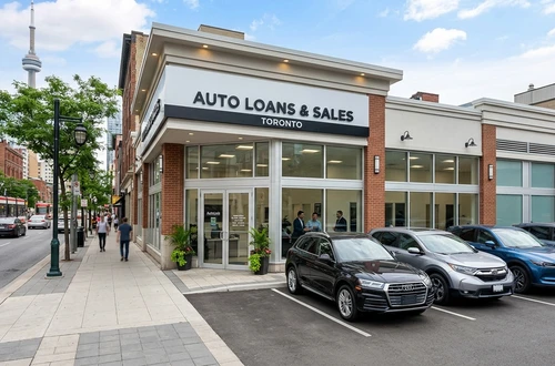 DriveWise lending specialist reviewing a car loan application with a client in a bright modern office